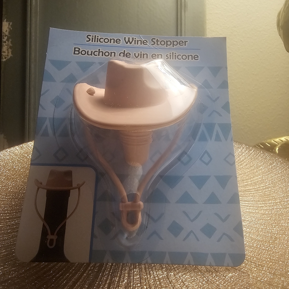 Pink Cowboy Hat Silicone Wine Stopper